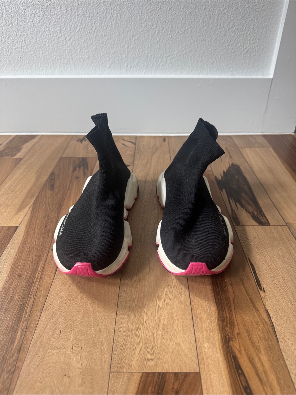 Balenciaga Sock Sneakers with Pink Accents